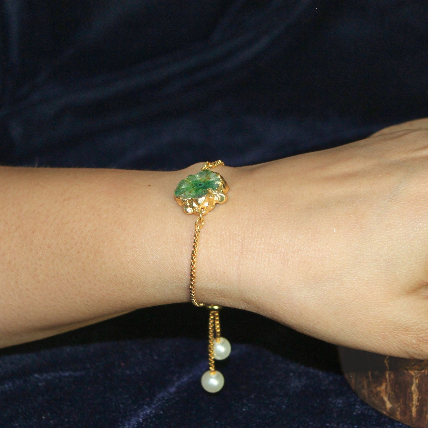 Silva Sutra green stone bracelet