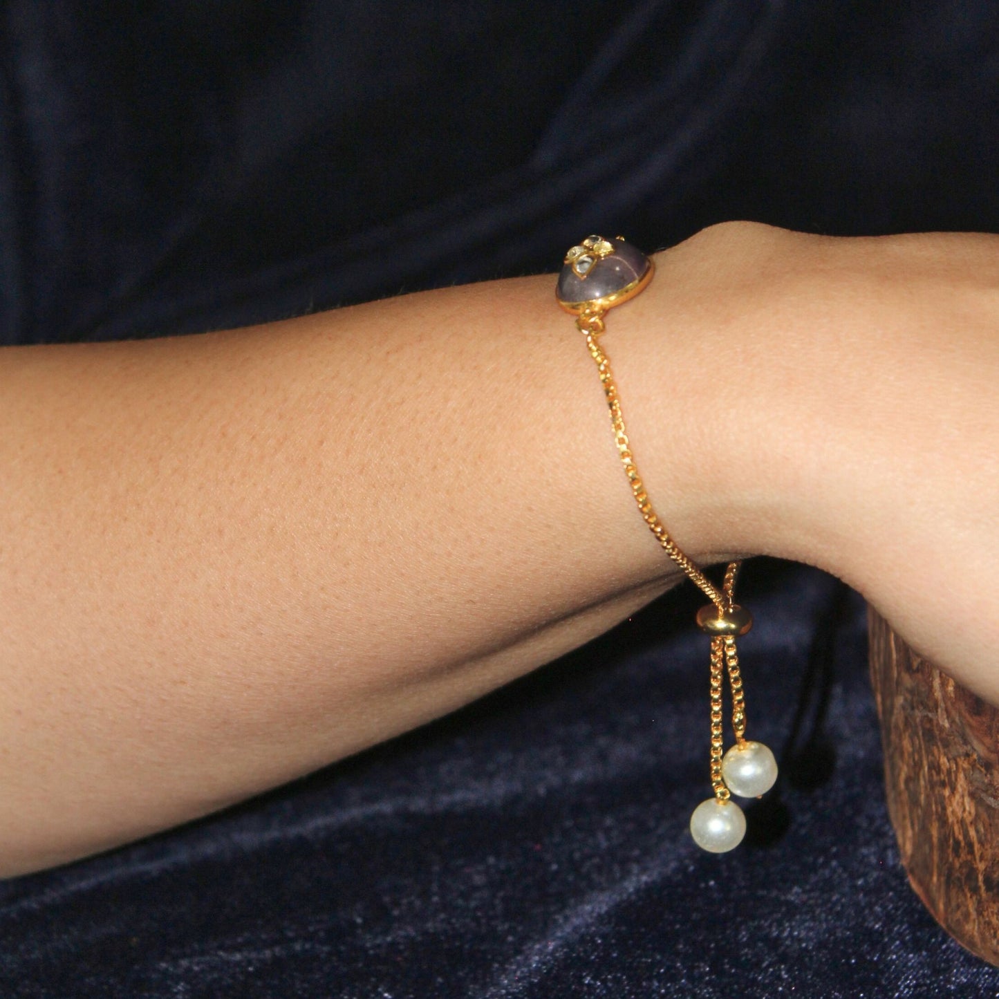Silva Sutra purple enamel bracelet