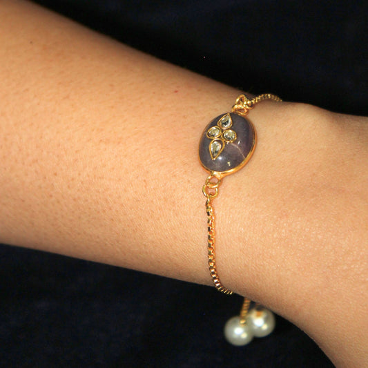 Silva Sutra purple enamel bracelet