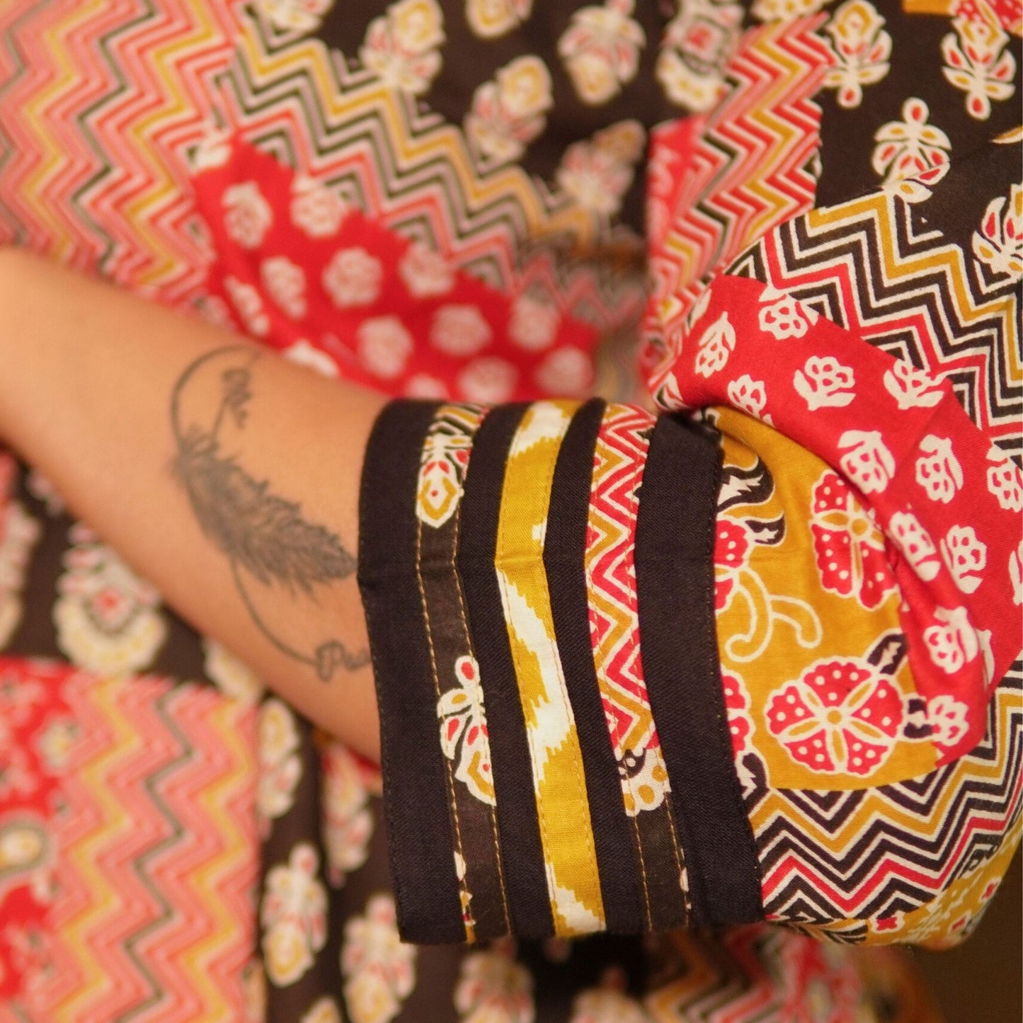 Multicolored patchwork kurta