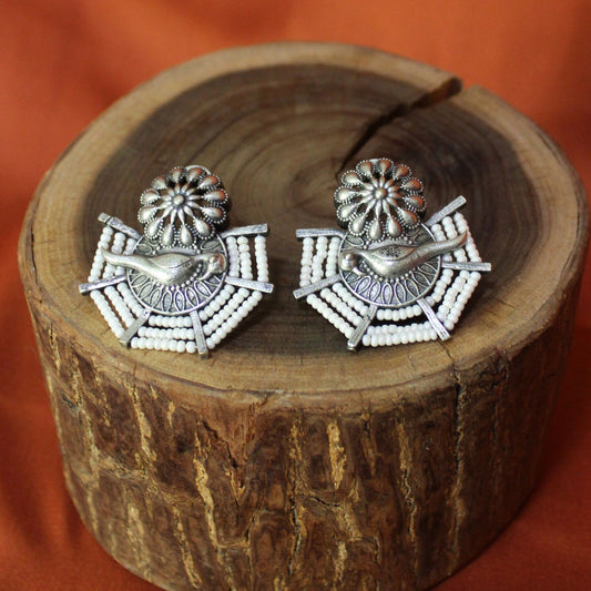 Silva Sutra beaded bird earrings