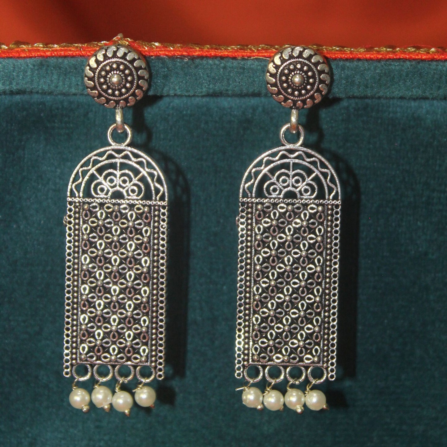 Silva Sutra intricate filigree earrings