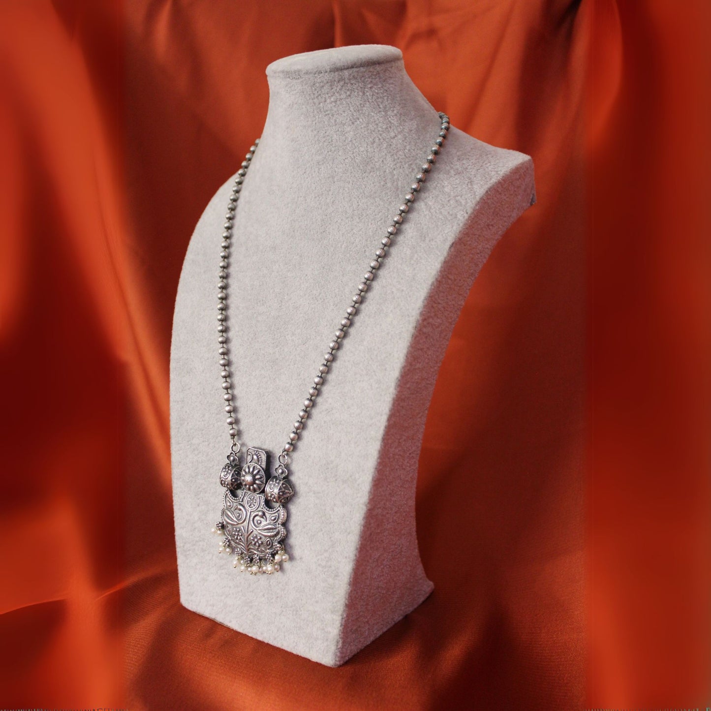 Silva Sutra Peacock pendant necklace