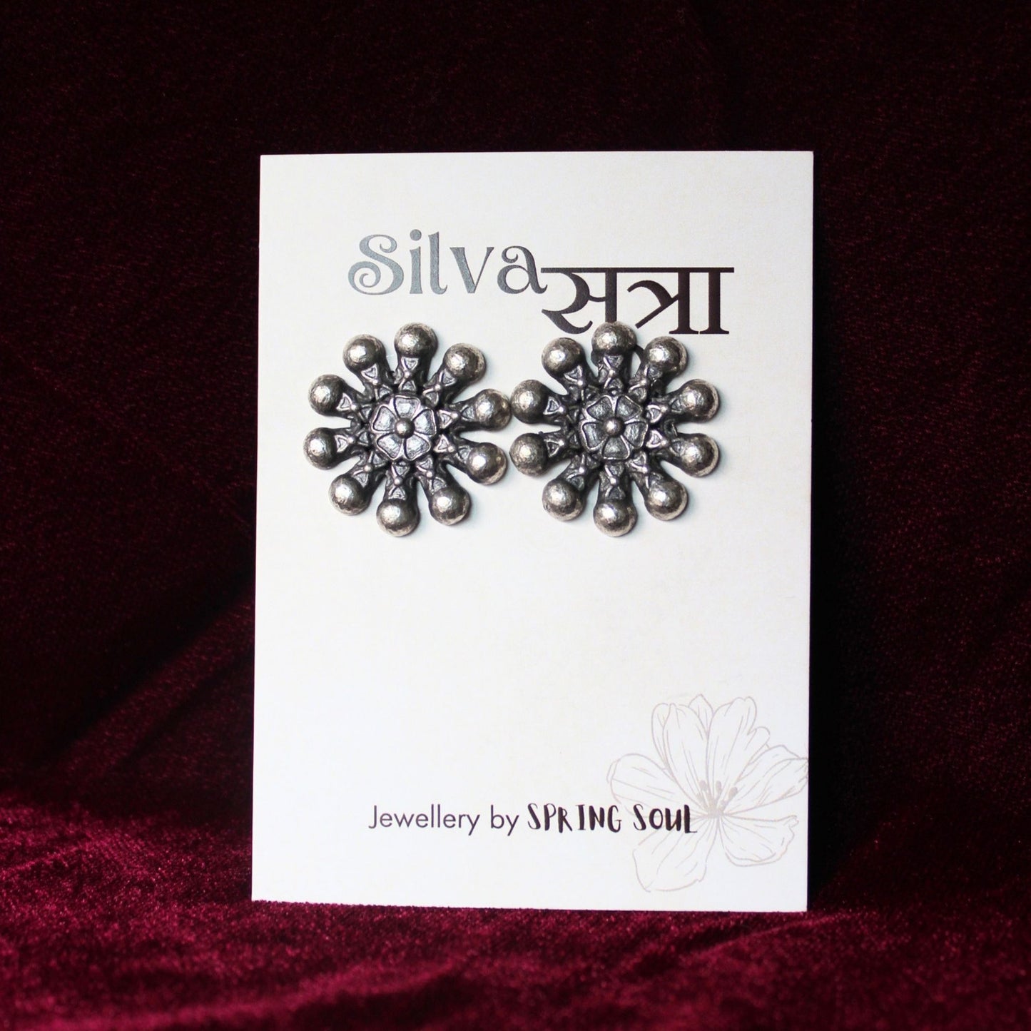 Vintage bloom sunburst stud