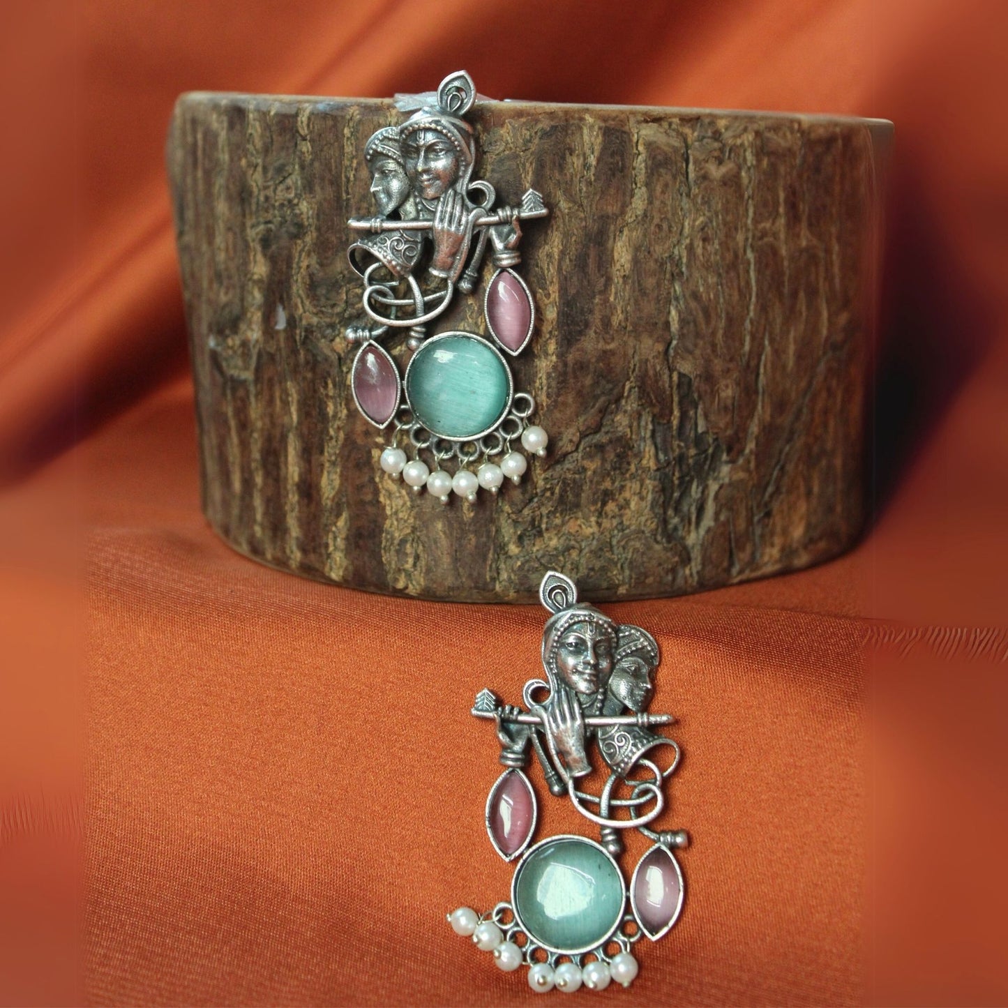 Silva Sutra Radhe Krishna Earrings