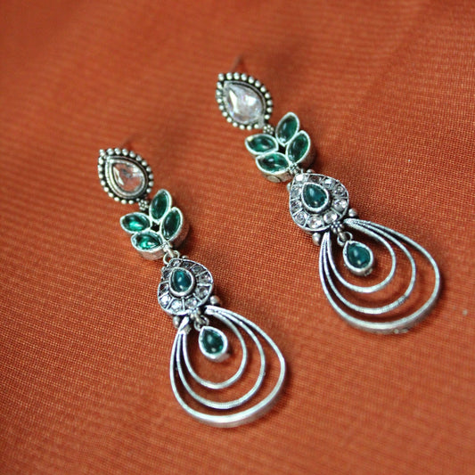 Silva Sutra Green Teardrop earrings