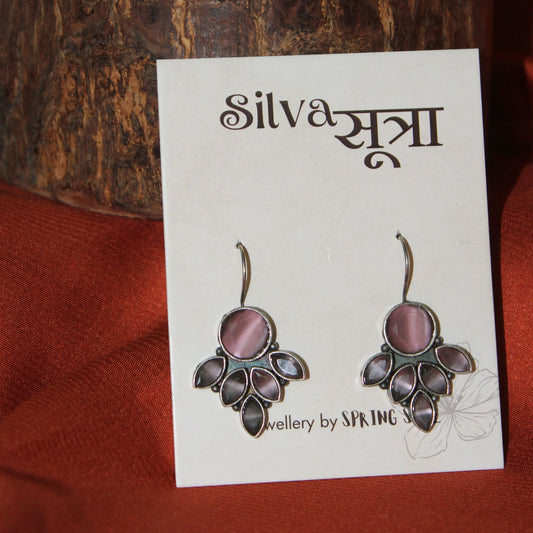 Silva Sutra Pink stone earrings