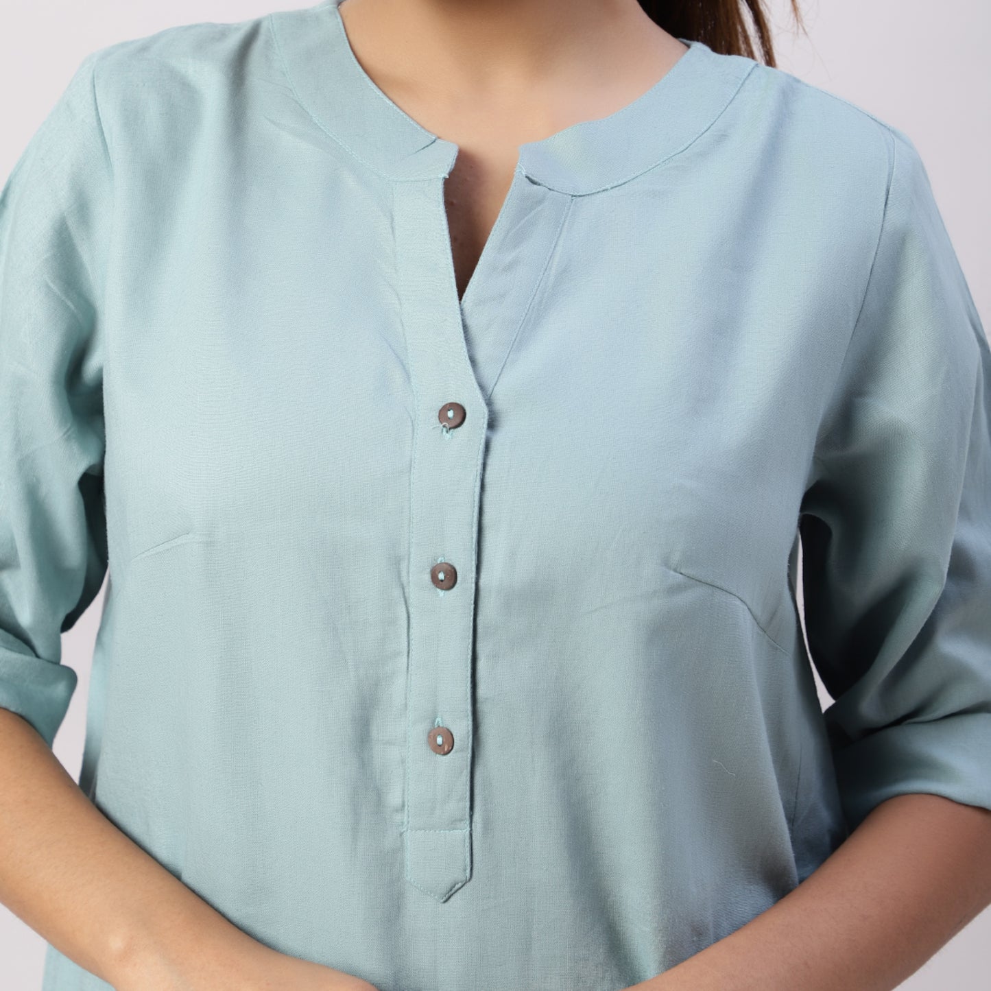 Cotton linen panel dress