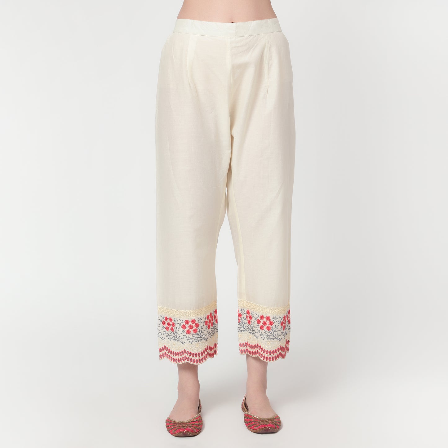 fushia pink chanderi kurta Set
