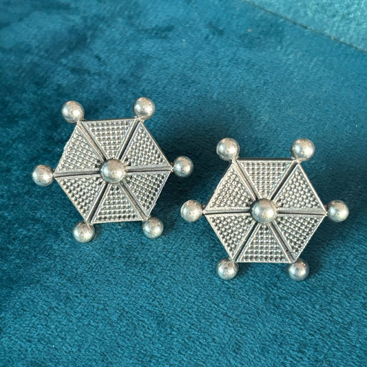 Silva Sutra Hexagonal Studs