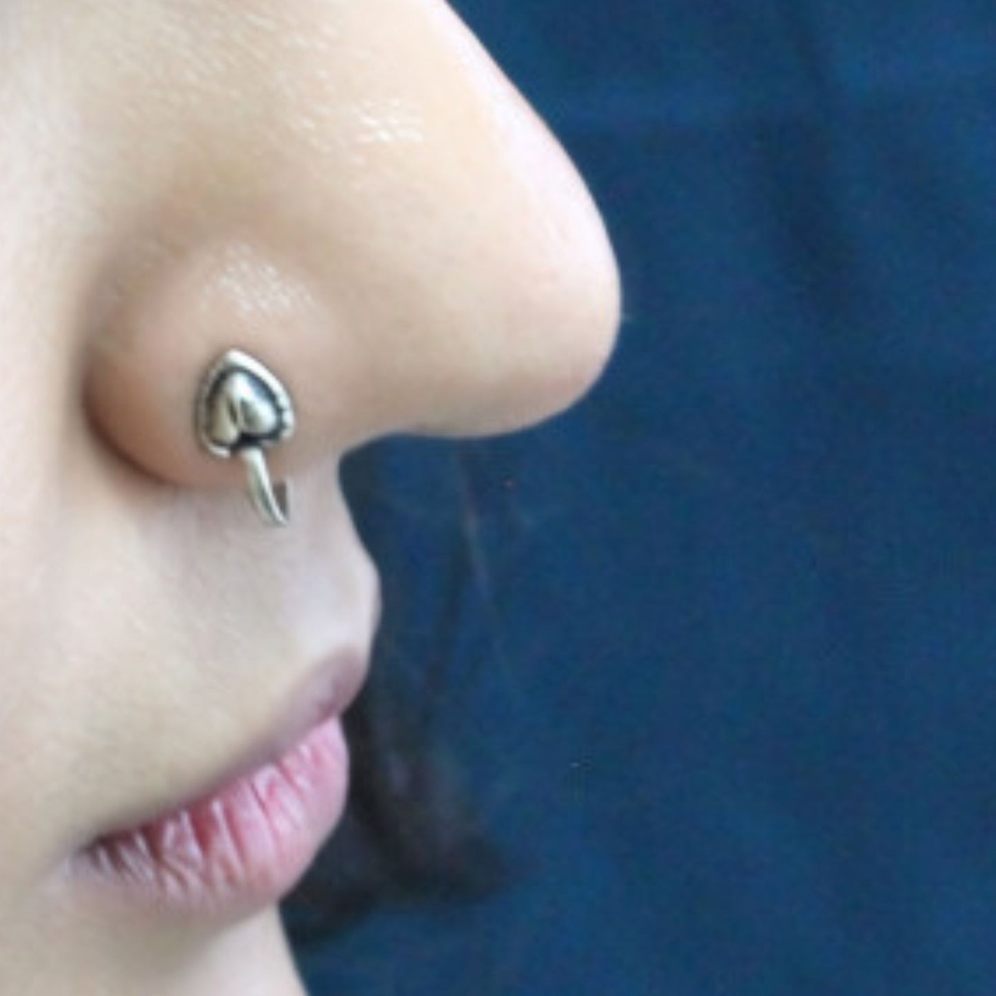 Heart Charm Nose Pin