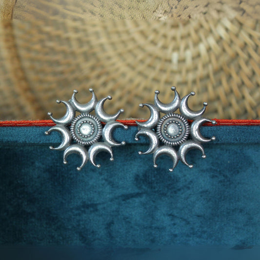 Silva Sutra Celestial Sun Stud Earrings