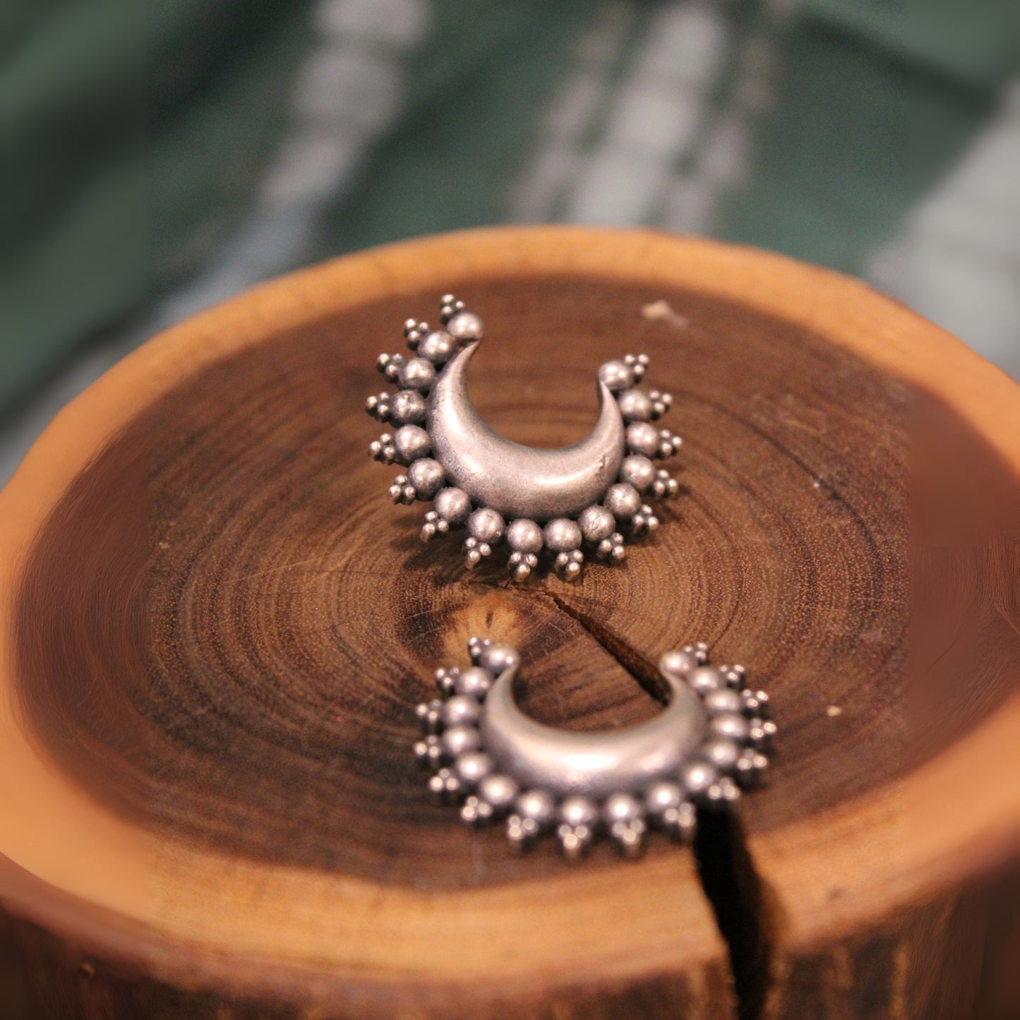 Tribal moon studs