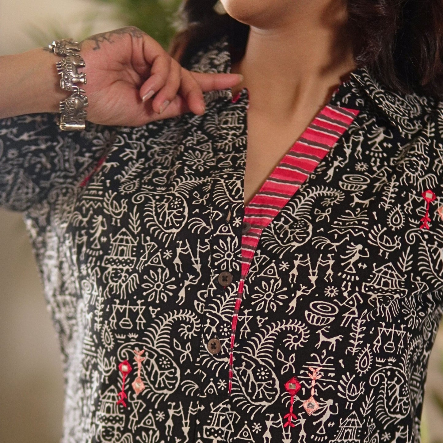 Black worli printed Co-ord set