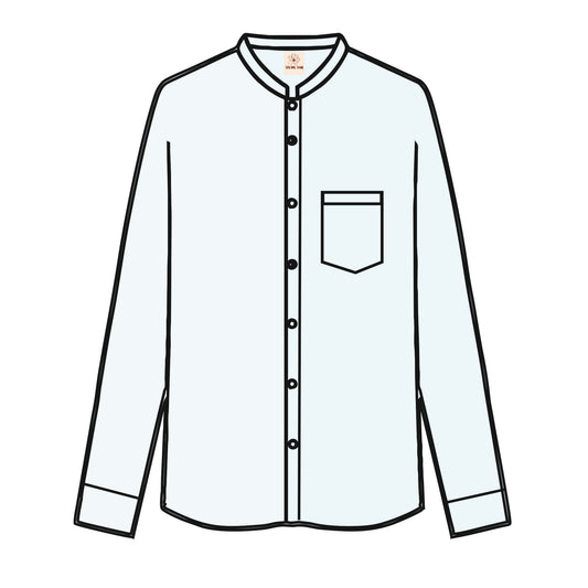 Band collar shirt full sleeve
