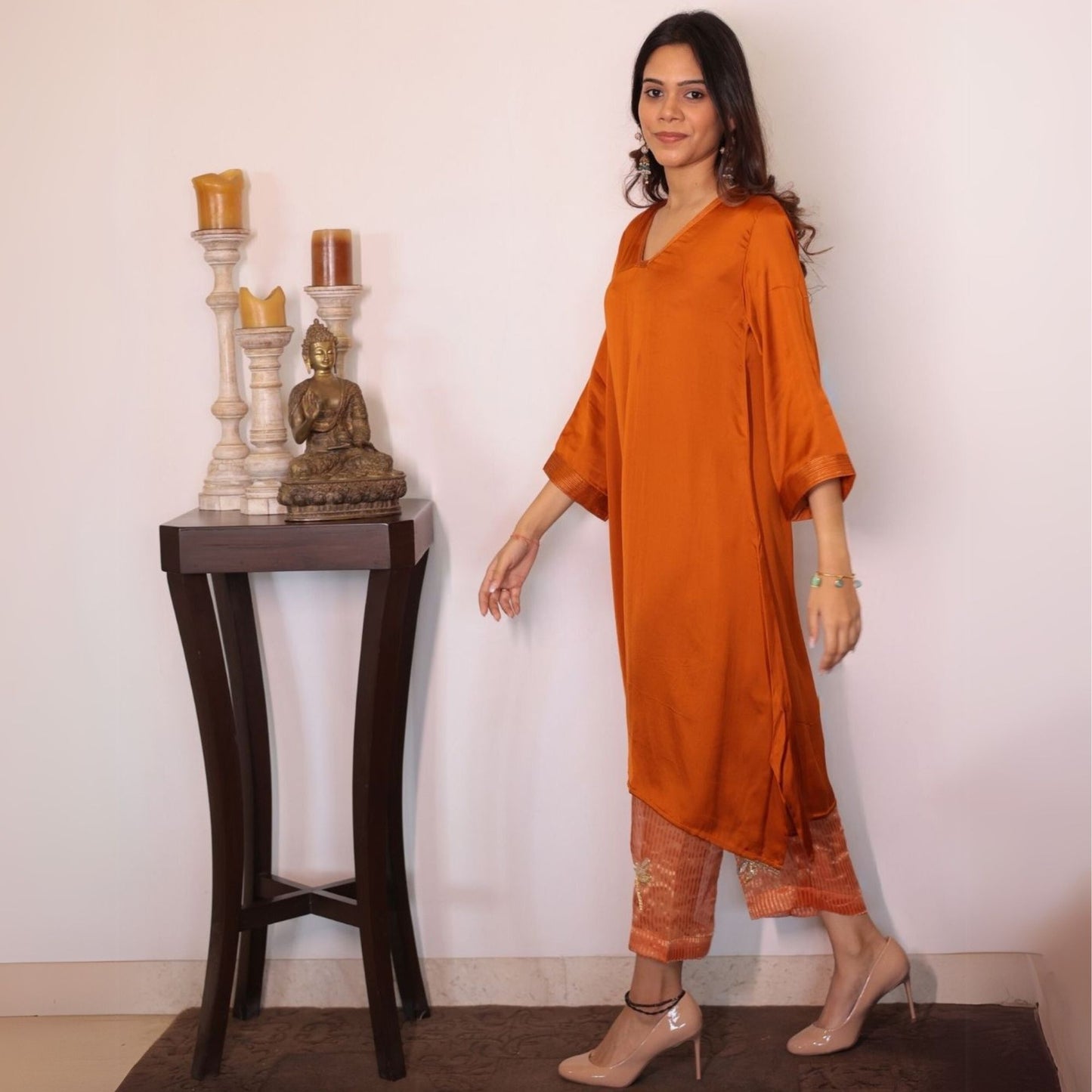 Orange Sheer Dragonfly modal co-ord set