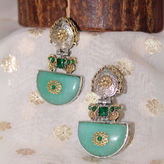 Silva Sutra Green Stone Crescents