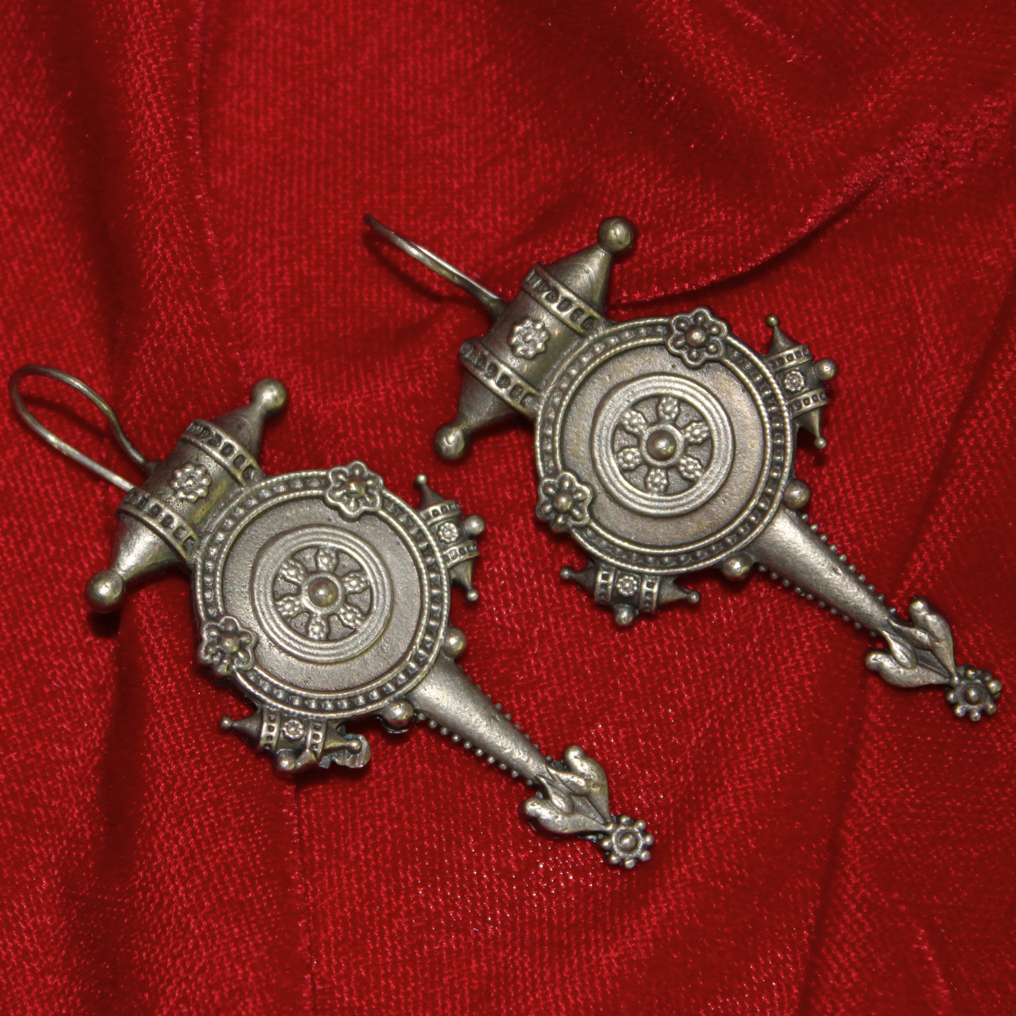 Silva Sutra Tribal Shield Earrings