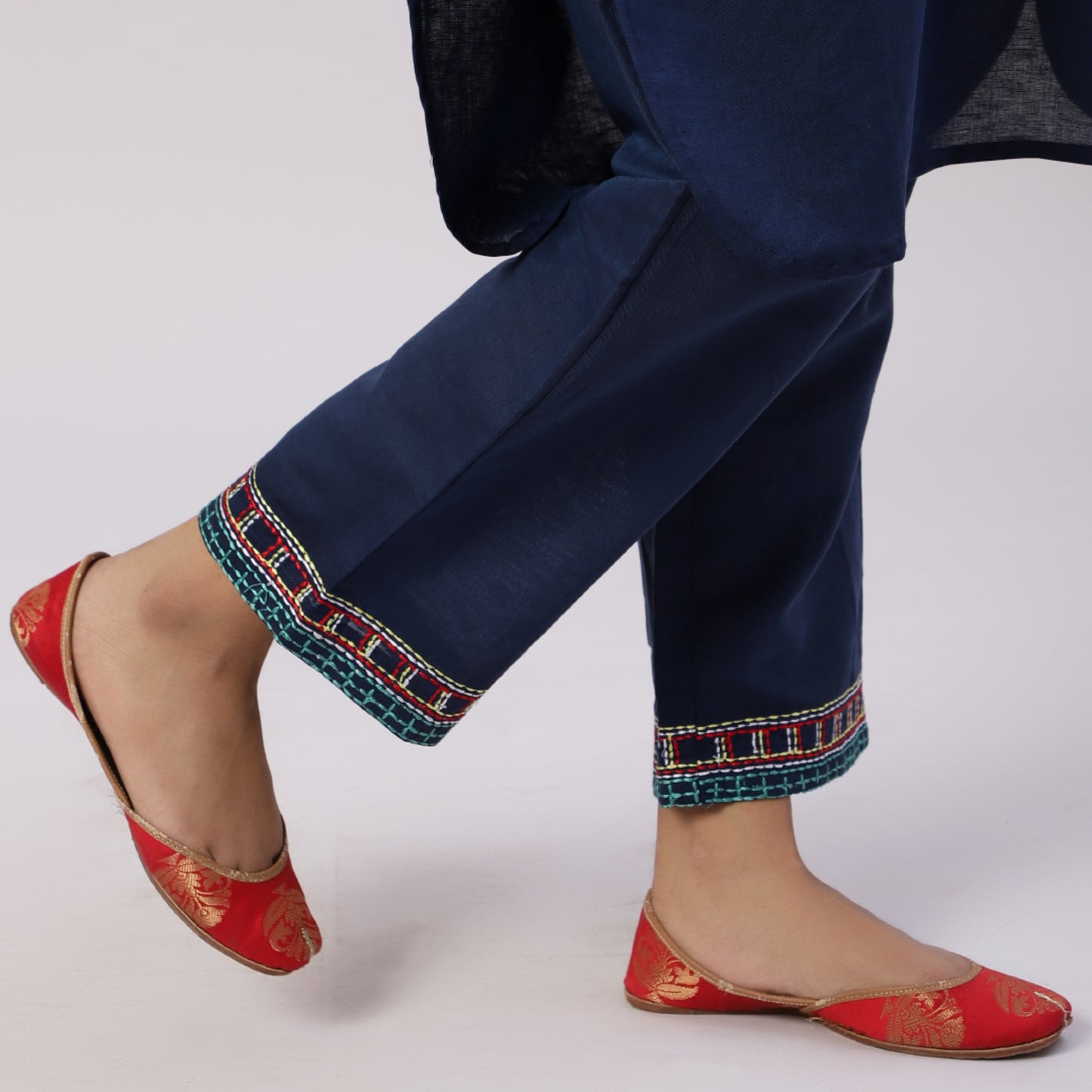 Cotton linen threadwork co-ord set