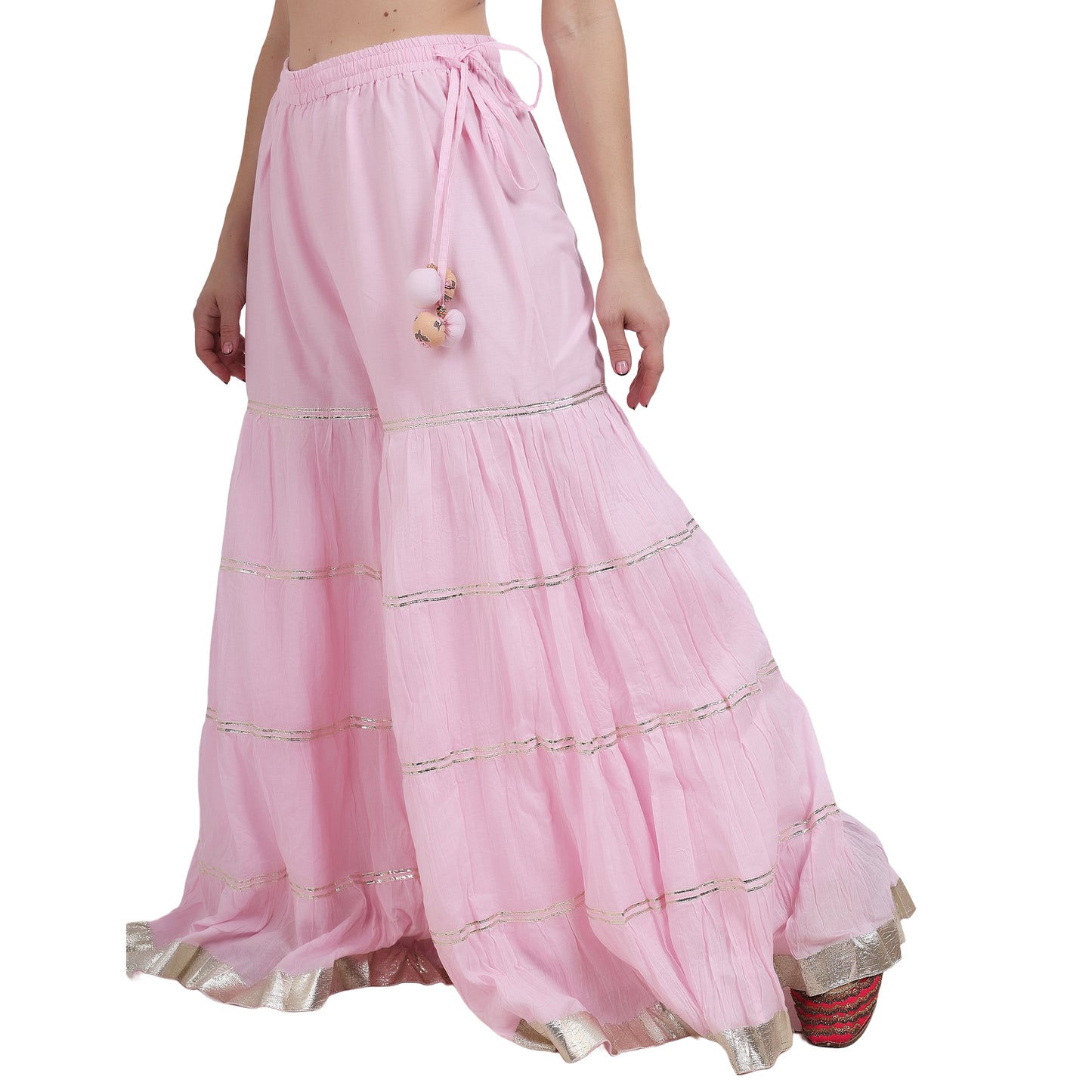 Pink Toned Printed Sharara Set