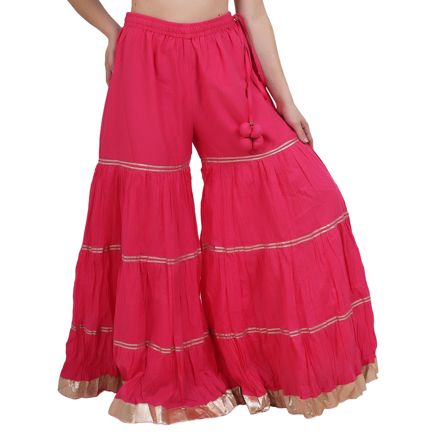 Pink Toned Printed Sharara Set