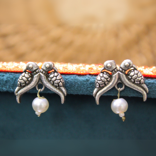 Silva Sutra twin bird stud earrings