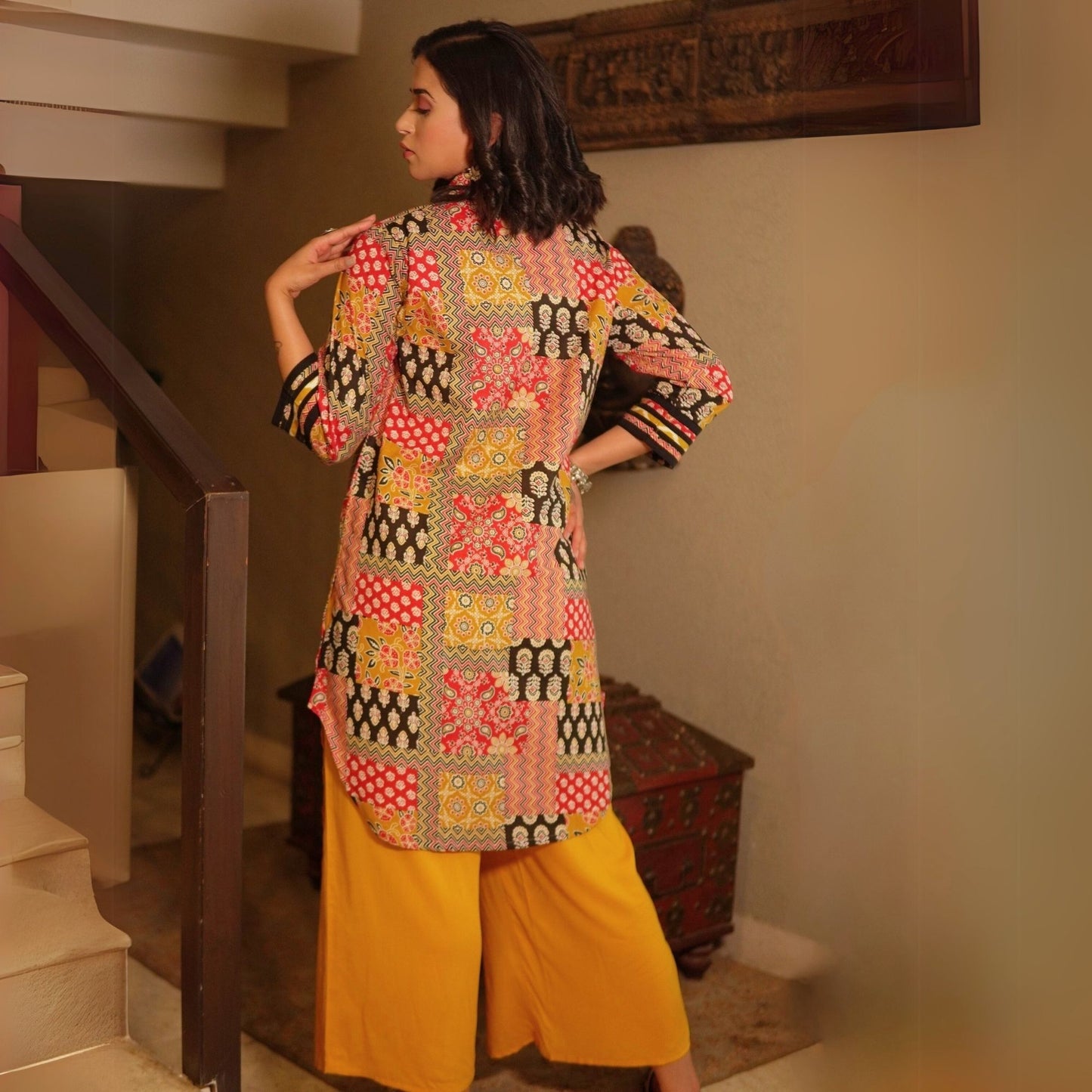 Multicolored patchwork co-ord set