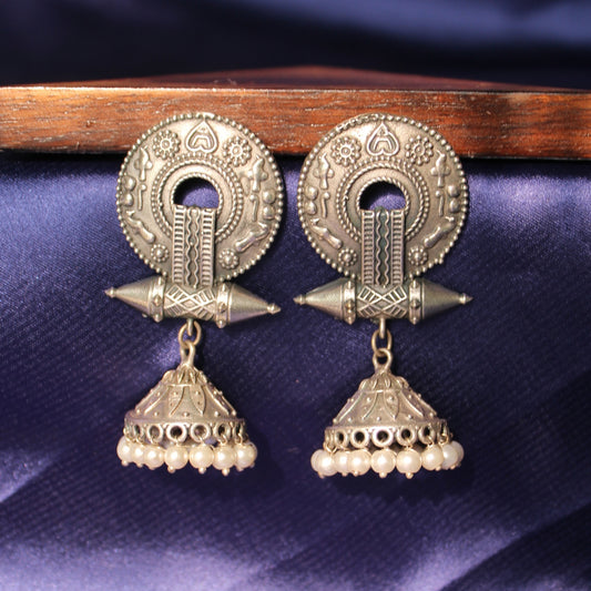 Silva Sutra Tribal Jhumka Pearls
