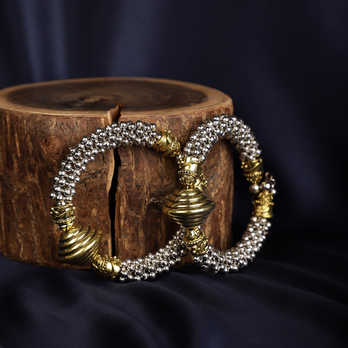 Mixed Metal Bangle- - 1 Piece