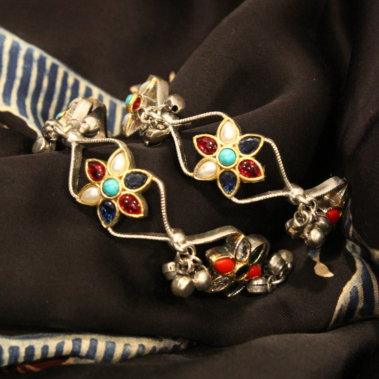 Floral Ghunghroo Bangle