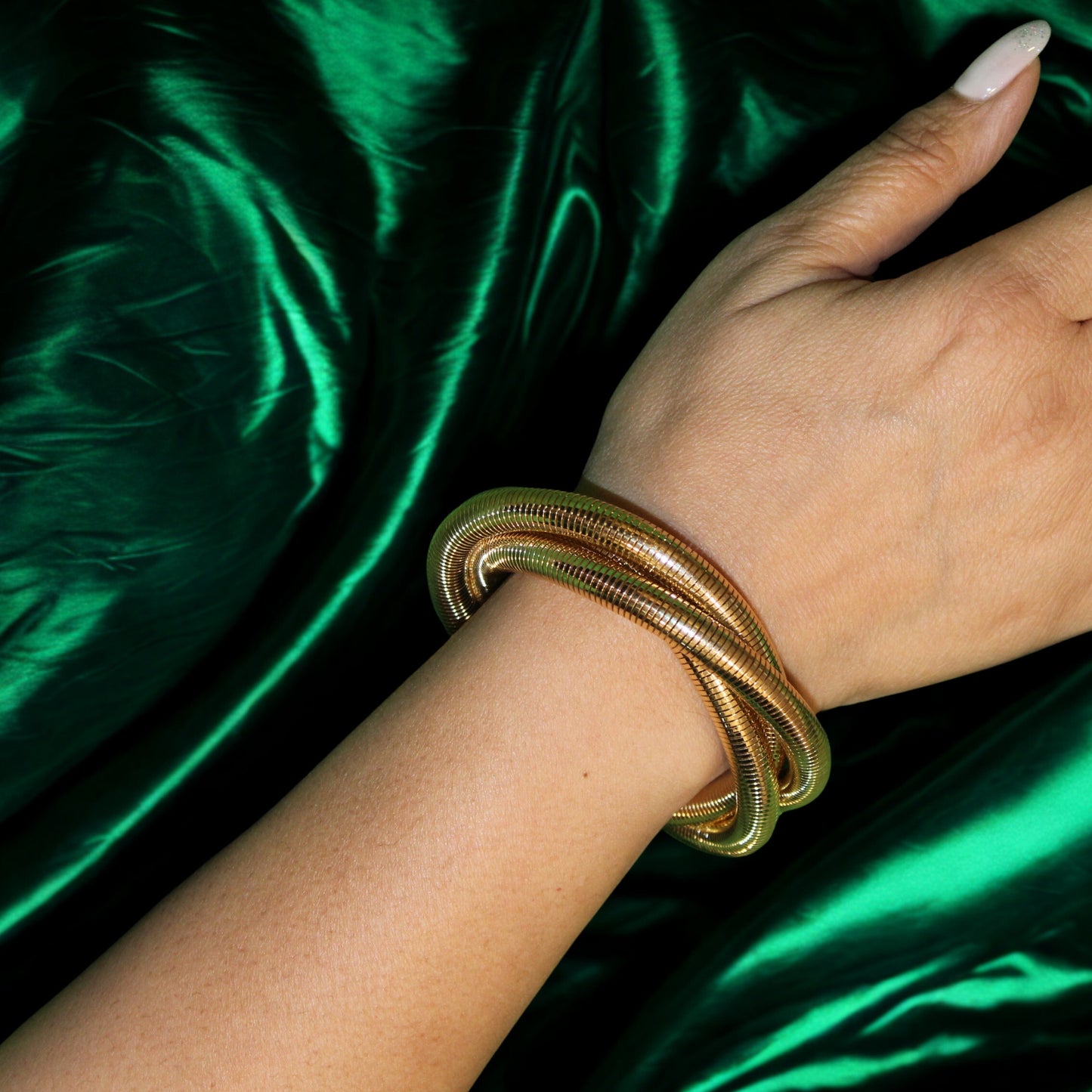 Golden Coiled Bangle