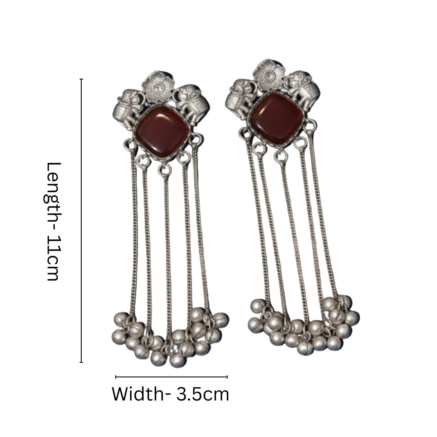 Boho Earrings in Red