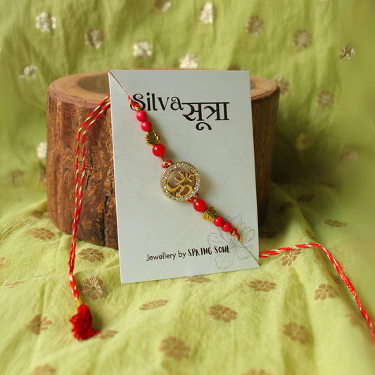 OM beaded rakhi