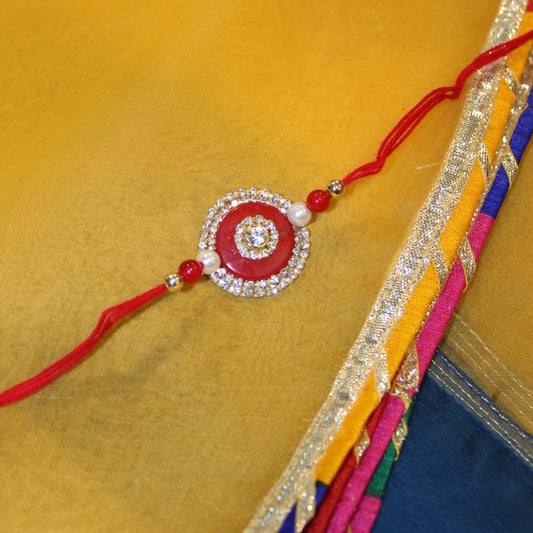 Red Studded Rakhi