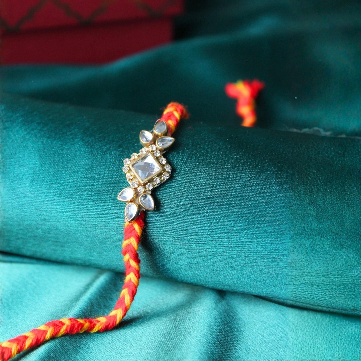 Kundan shield rakhi