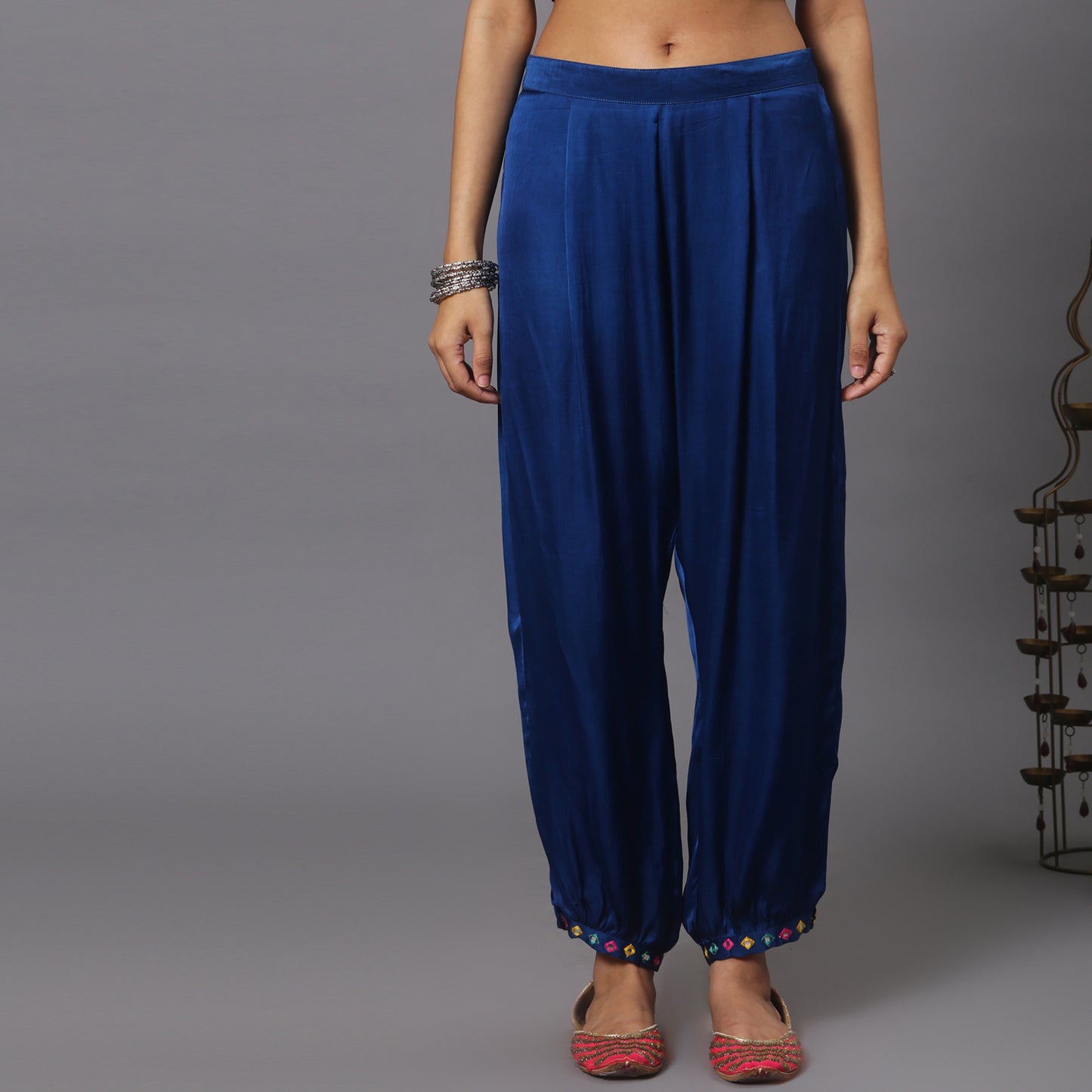 Blue embroidered co-ord set