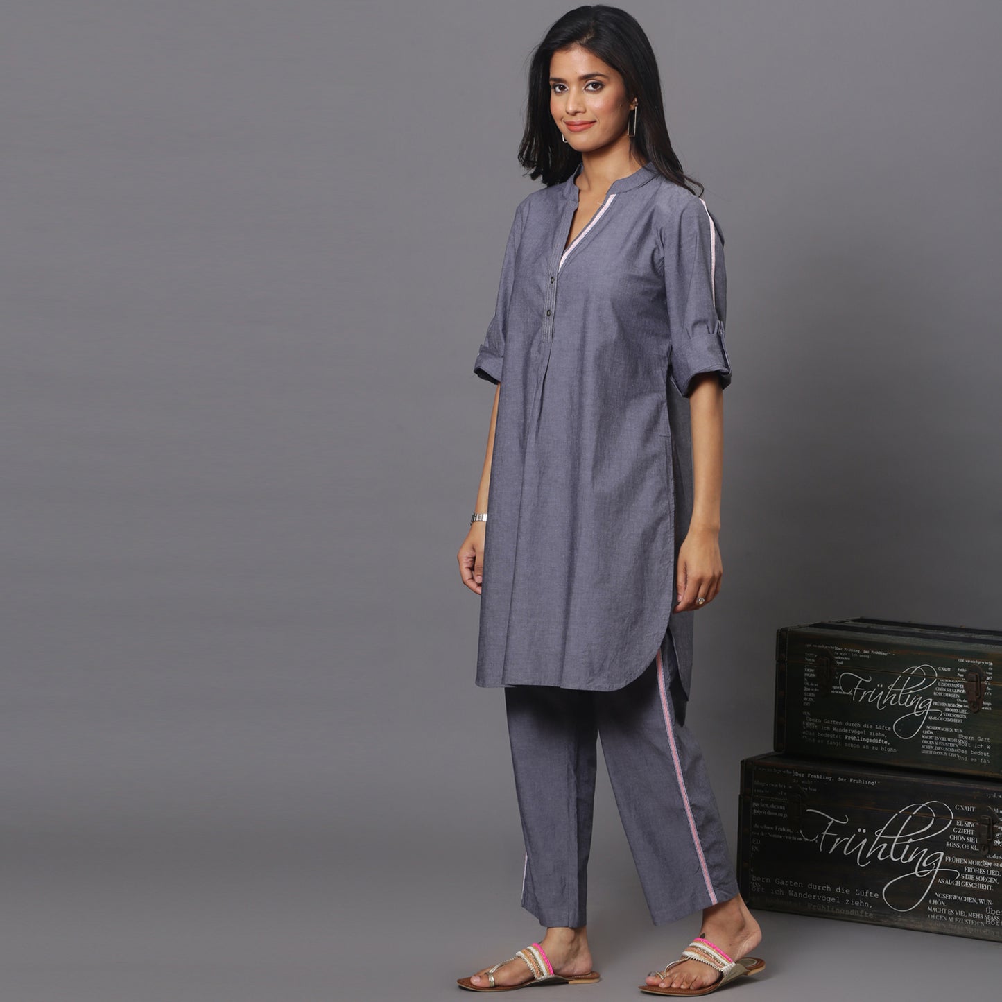 Grey Cotton Co-ord set