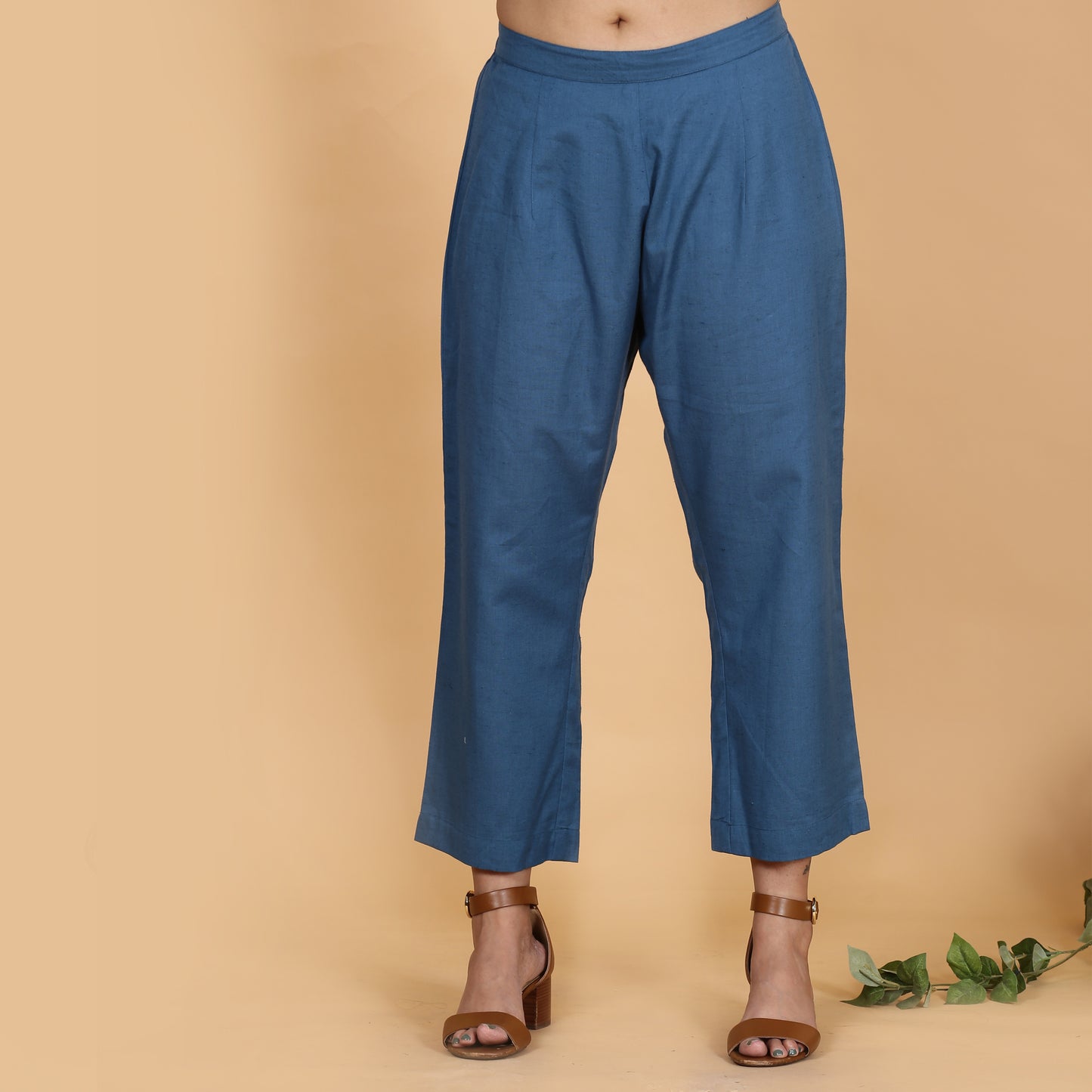 Blue colored cotton flax co-ord set