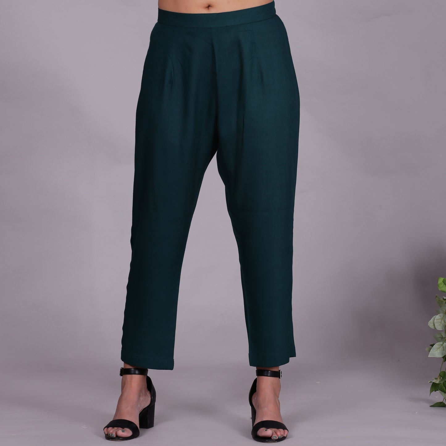 Green Embroidered Viscose cotton co-ord set