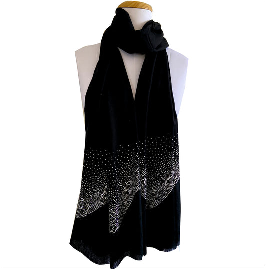 Pashmina stole with crystal stone detailing