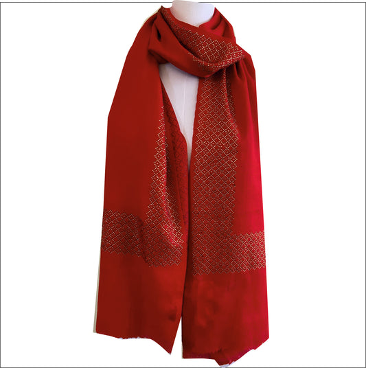 Pashmina stole with crystal stone detailing