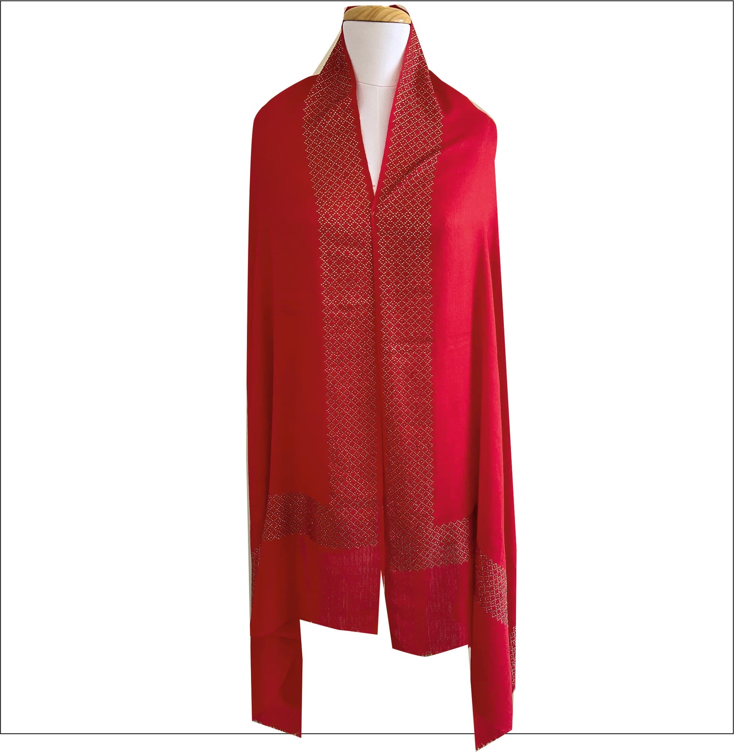 Pashmina stole with crystal stone detailing
