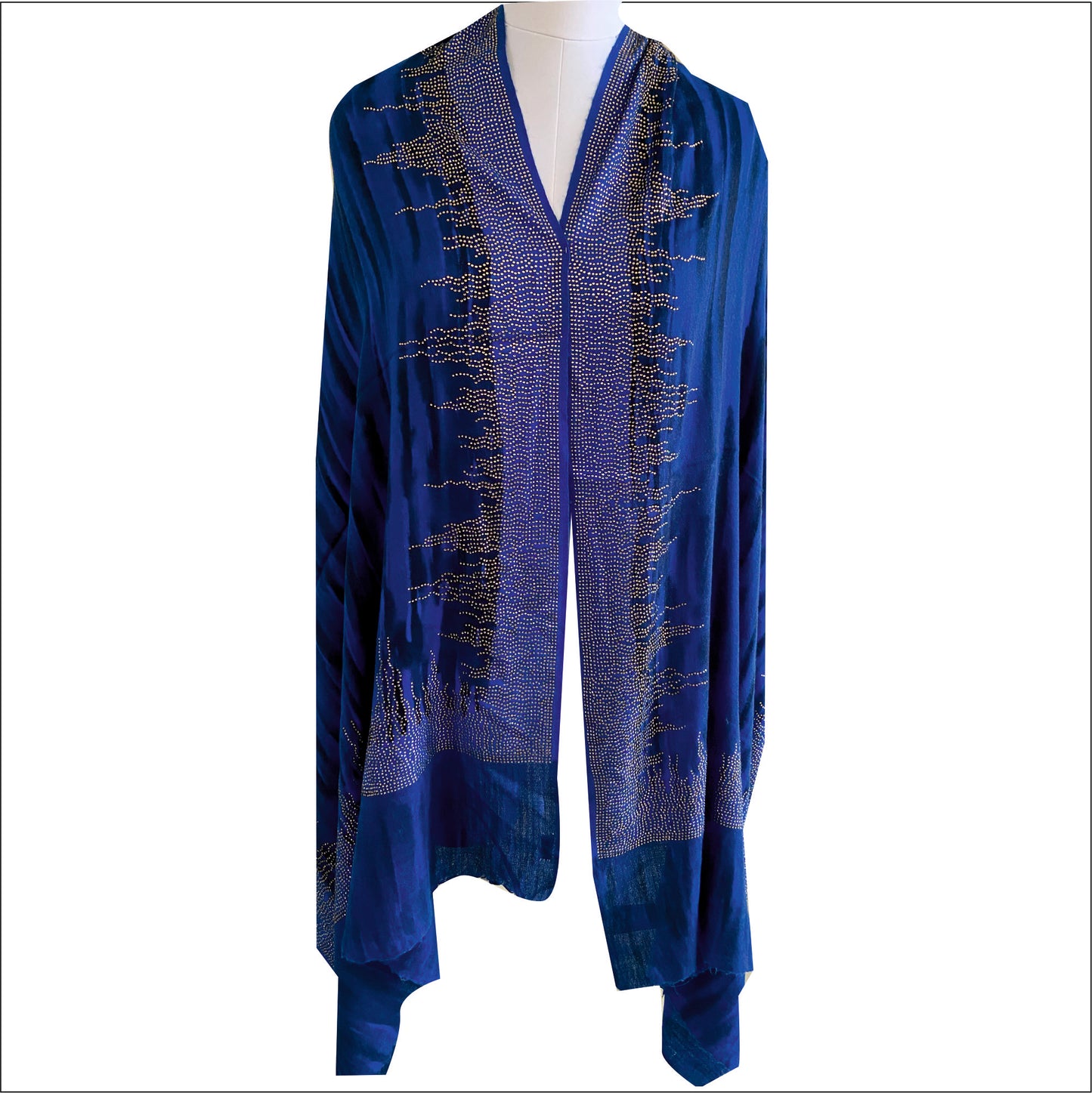 Pashmina stole with crystal stone detailing