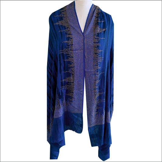 Pashmina stole with crystal stone detailing