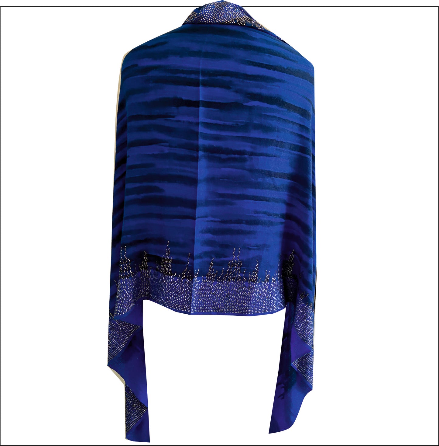 Pashmina stole with crystal stone detailing