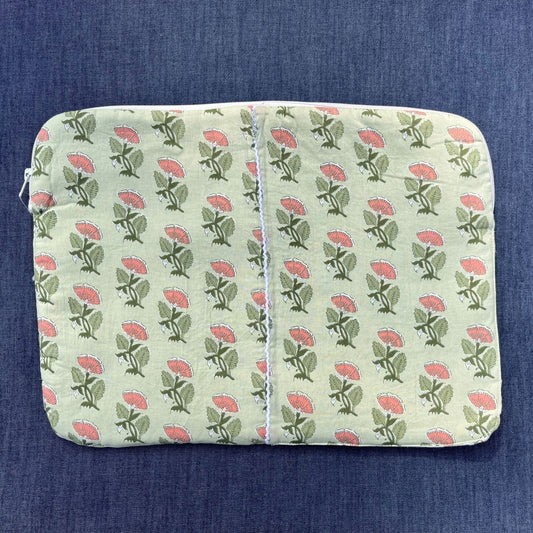 Green Printed Laptop Sleeve