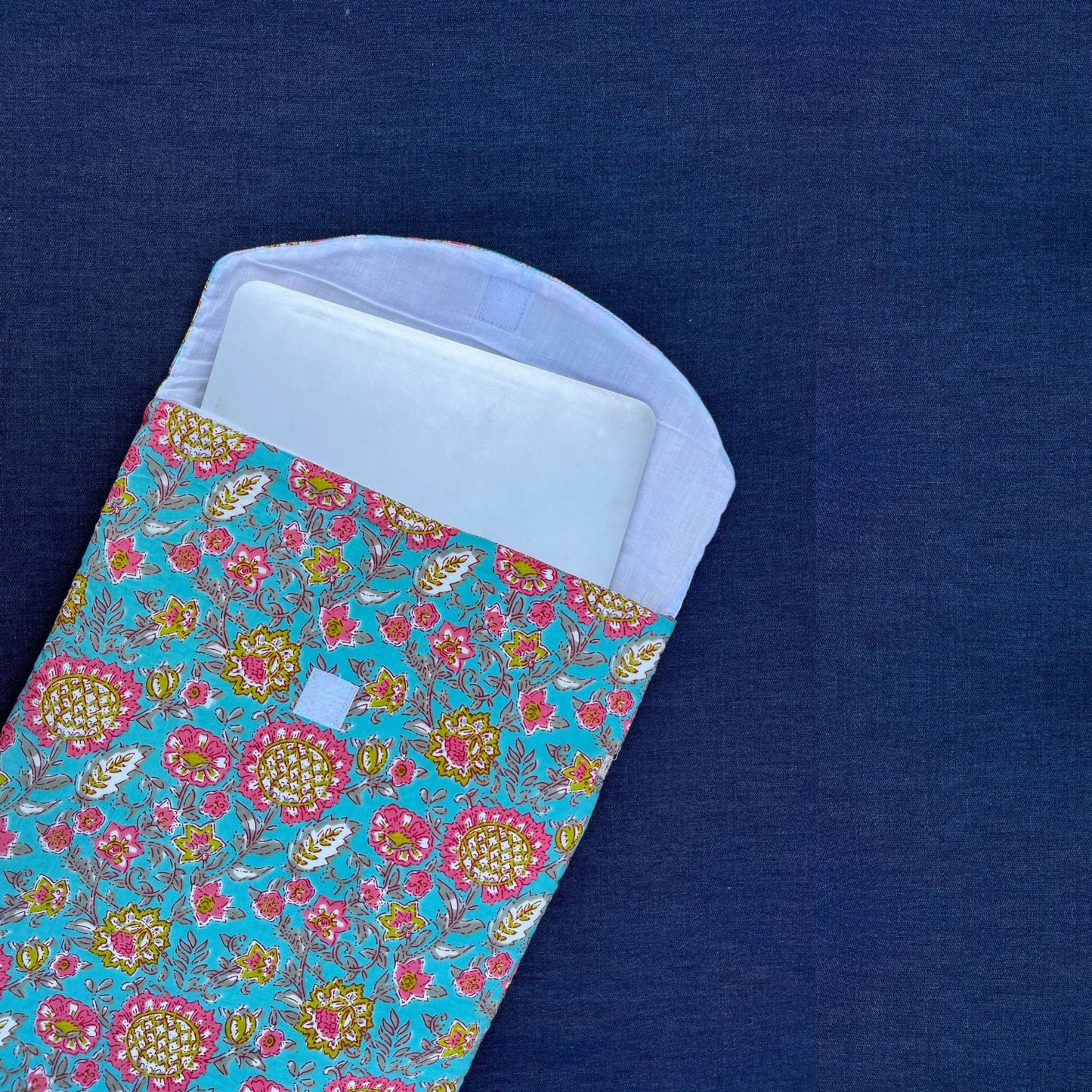 Blue Printed Laptop Sleeve