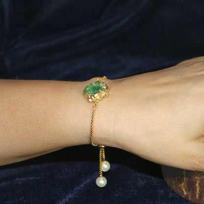 Silva Sutra green stone bracelet