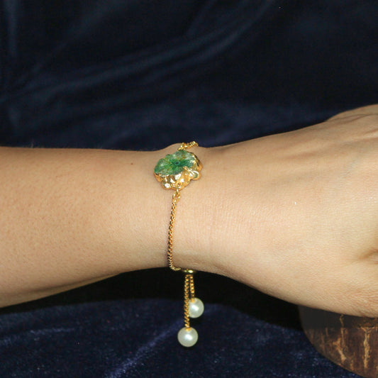 Silva Sutra green stone bracelet