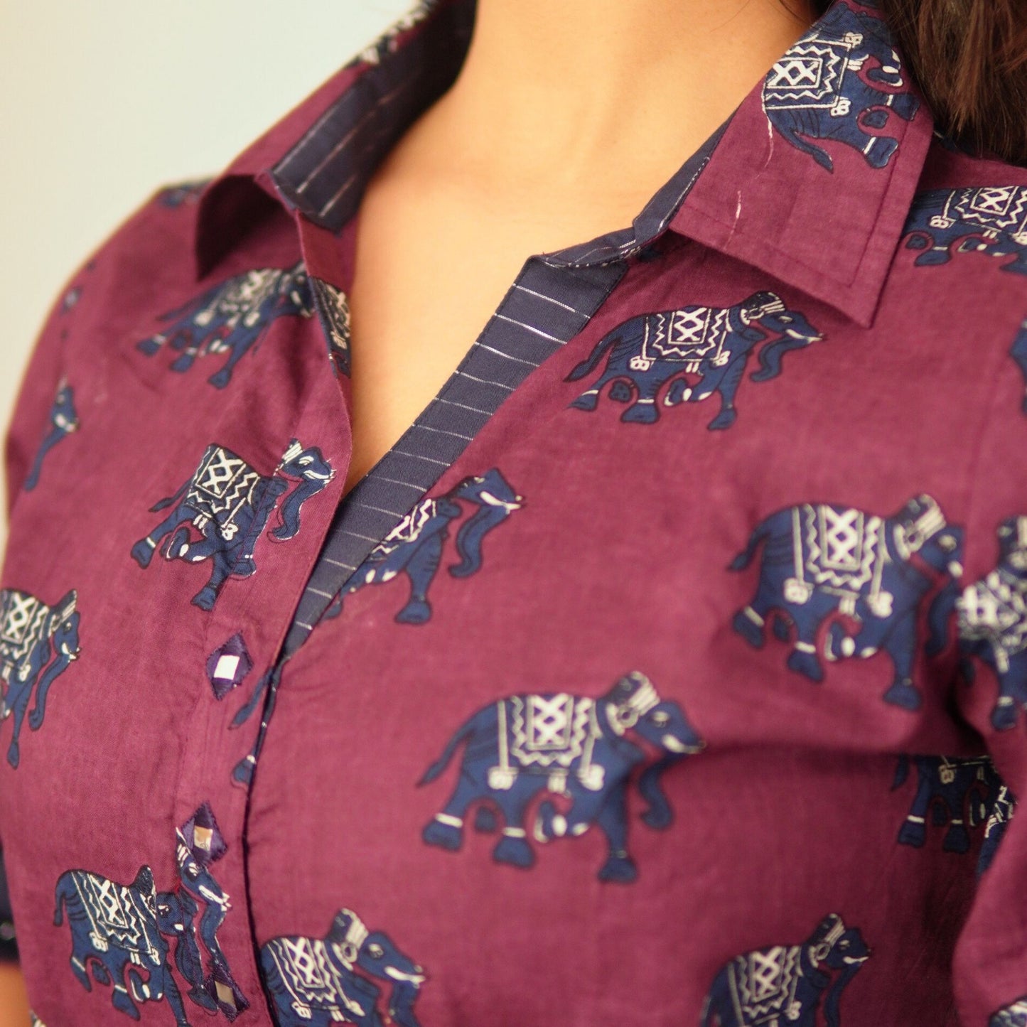 Wine block printed co-ord set